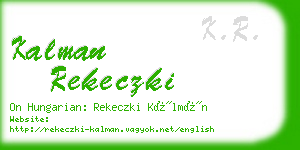 kalman rekeczki business card